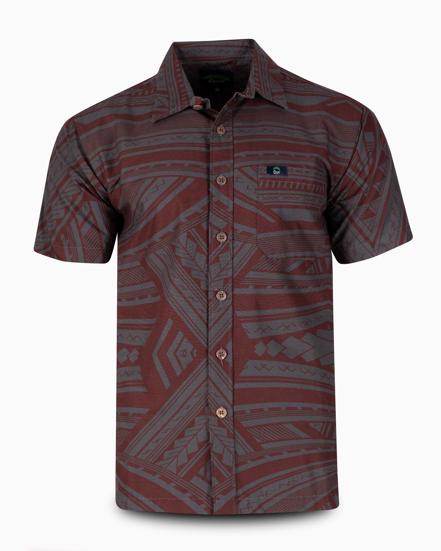 EP MN ELEI SHIRT S/S FRUITY BROWN