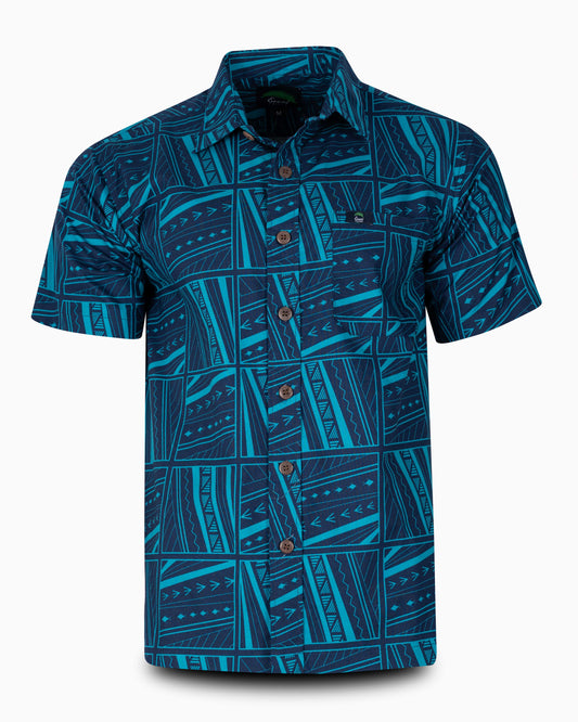 EP MN ELEI SHIRT S/S PARADISE BLUE
