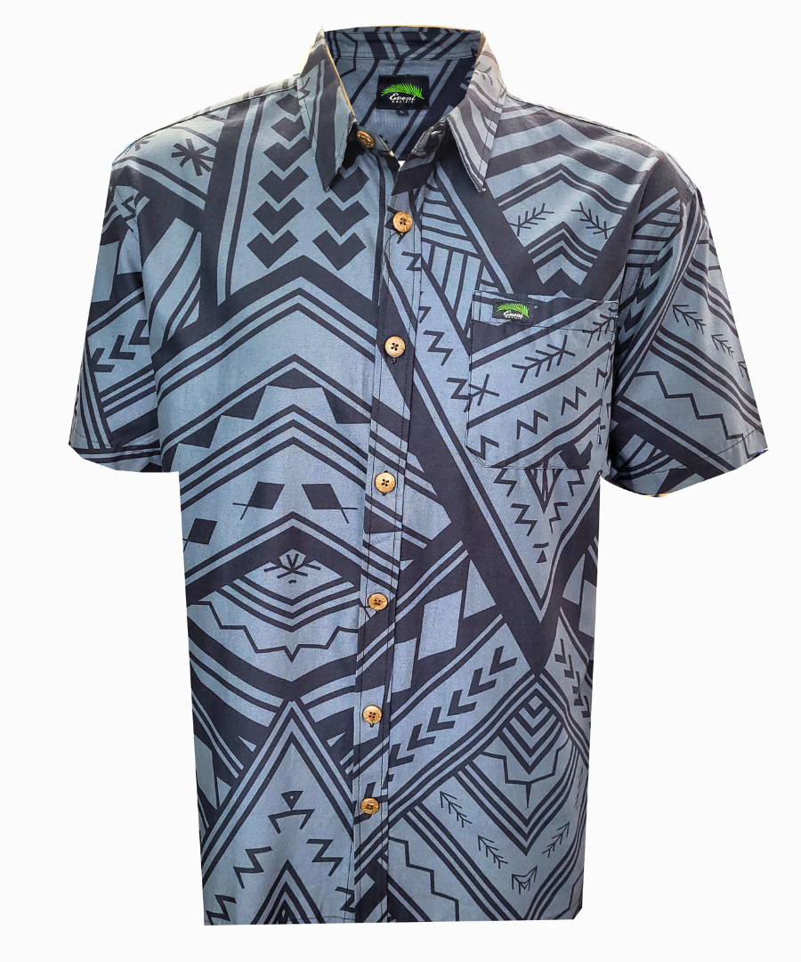 Eveni Pacific Men's Classic Elei Shirt - Gulley Grey