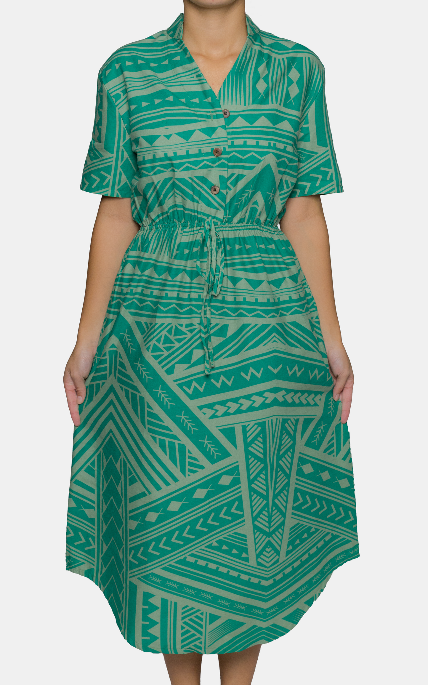 EP LADIES NORA DRESS EX PAT GREEN