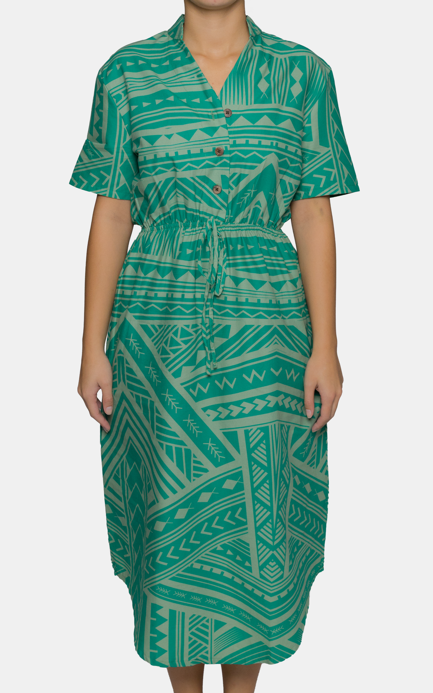 EP LADIES NORA DRESS EX PAT GREEN