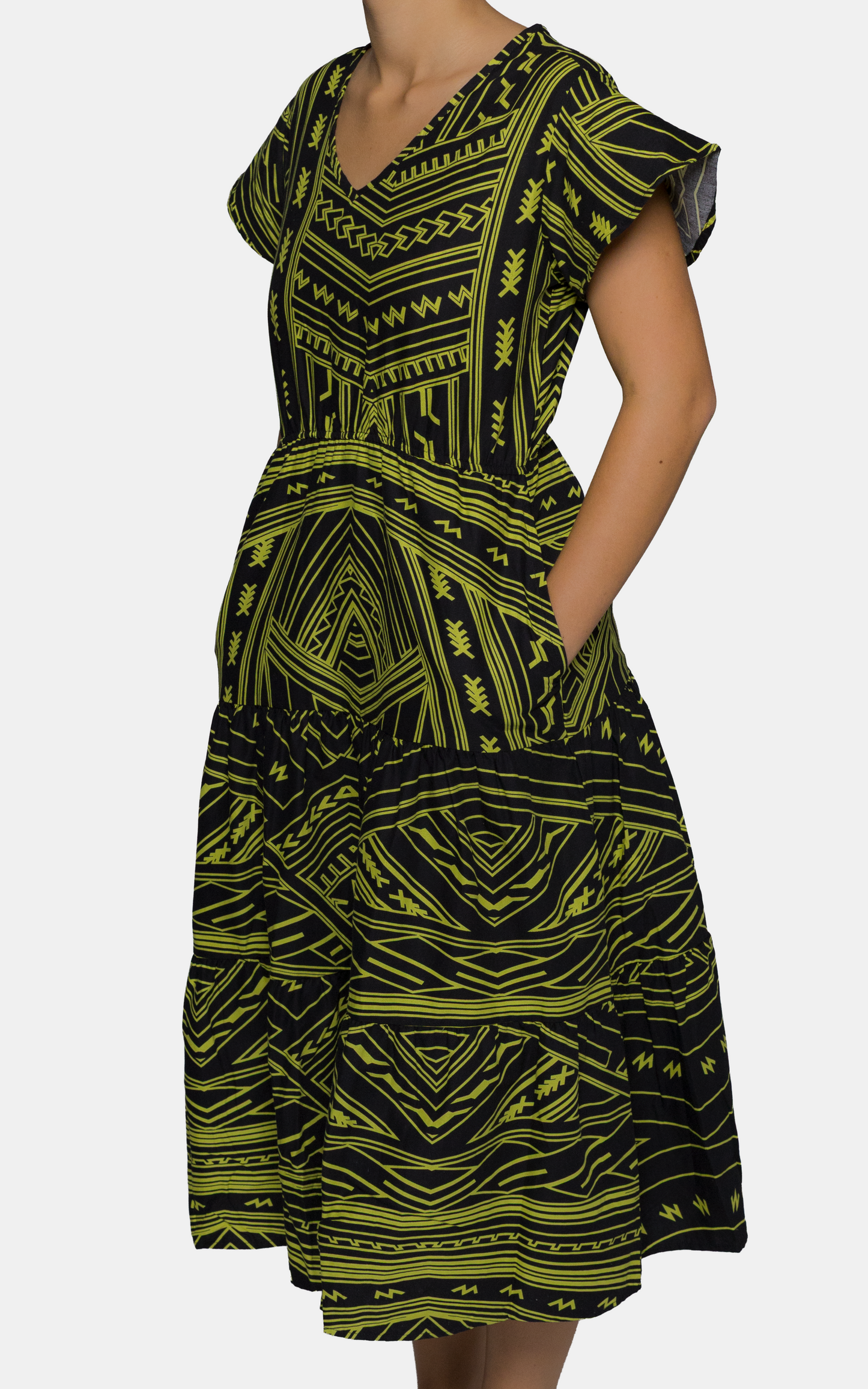 EP LADIES LEILANI DRESS YELLOW TAIL