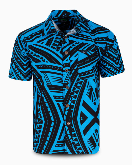 EP MN ELEI SHIRT S/S DRILL BLUE