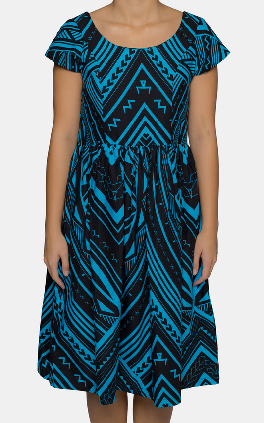 EP LADIES MIDI DRESS GOALIE BLUE