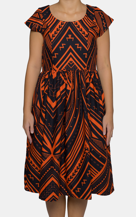 EP LADIES MIDI DRESS RED CARD