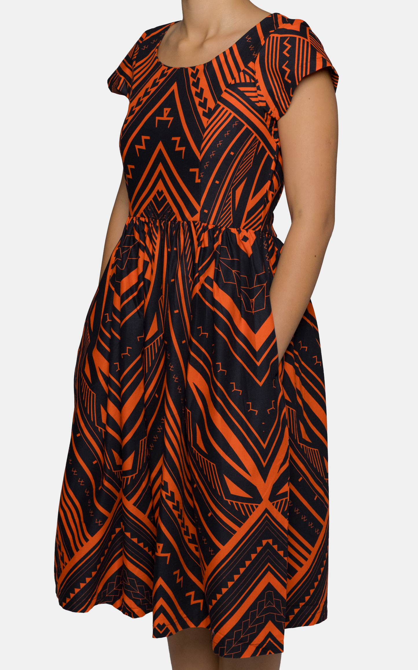 EP LADIES MIDI DRESS RED CARD