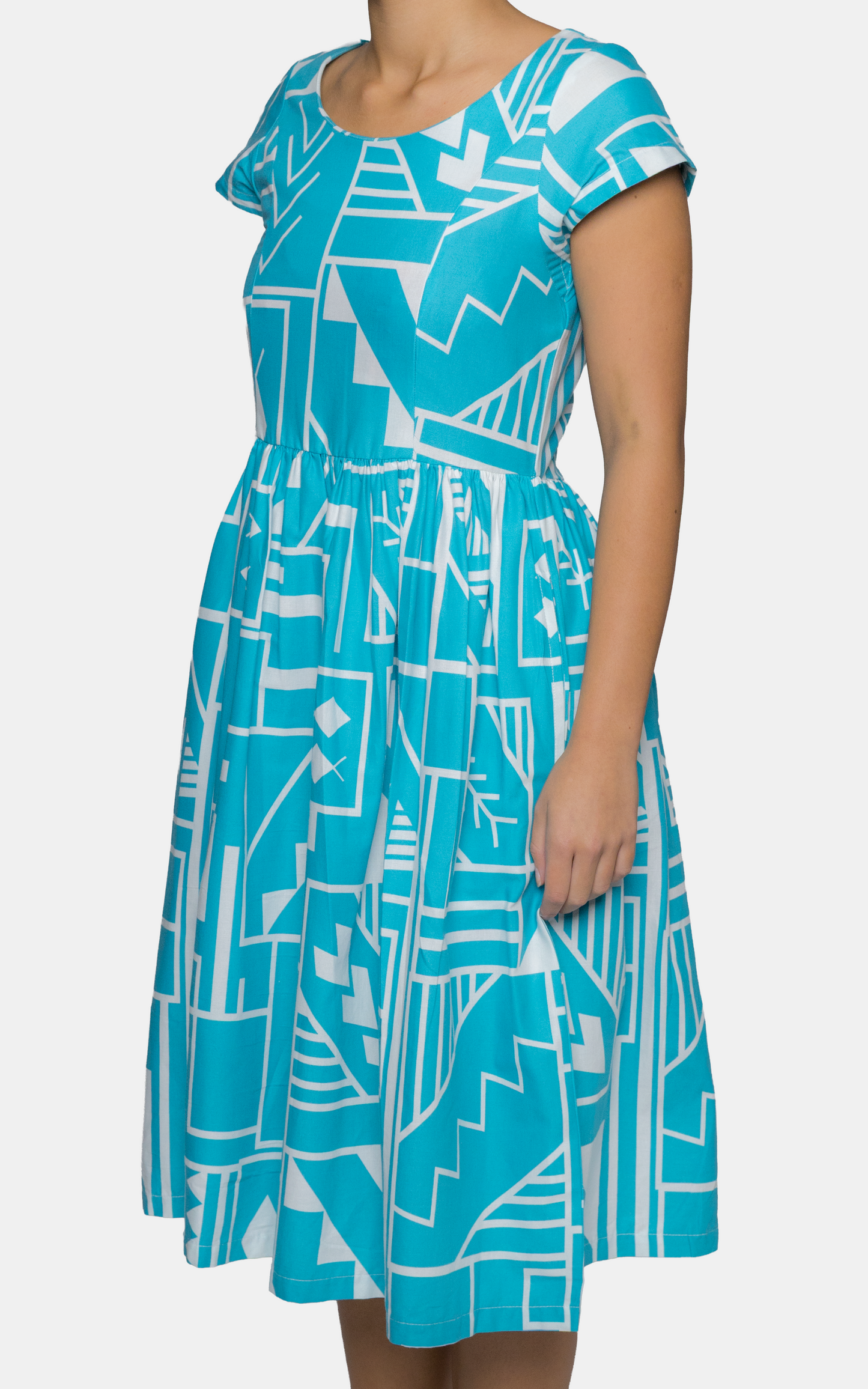 EP LADIES MIDI DRESS FAUNA GREEN