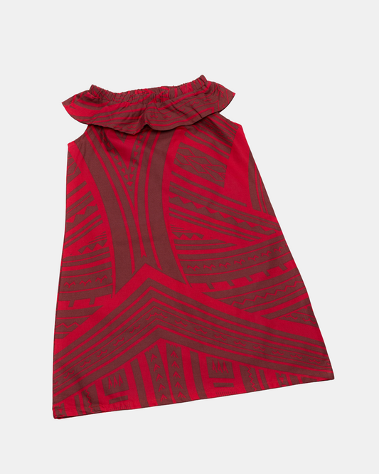 EVENIKIDS GL BARDOT DRESS OASIS RED