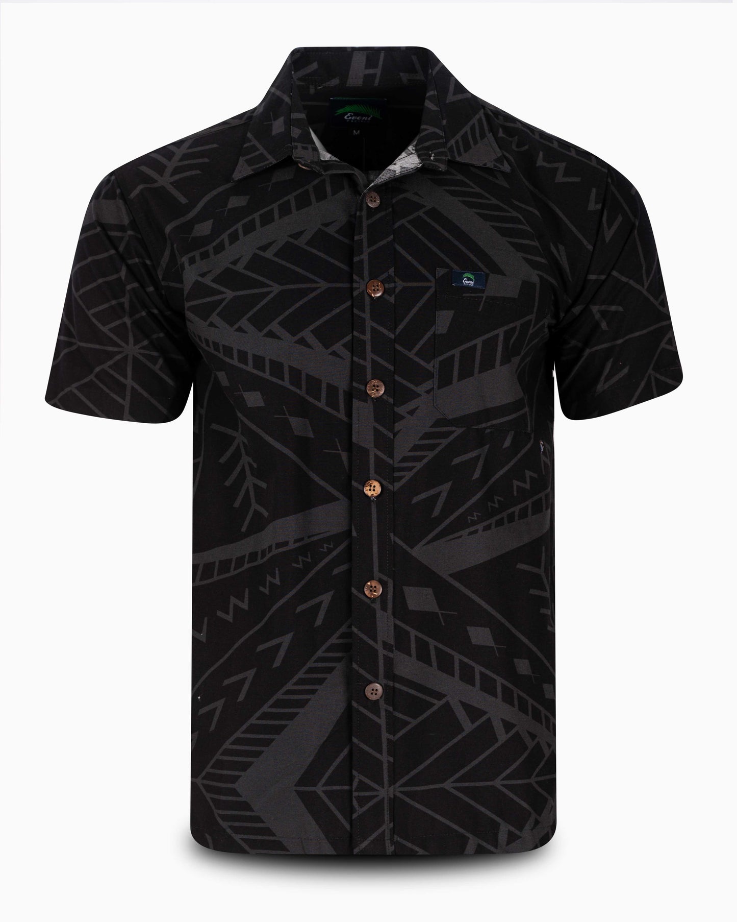 Eveni Pacific Men's Classic Elei Shirt - Yogi Black