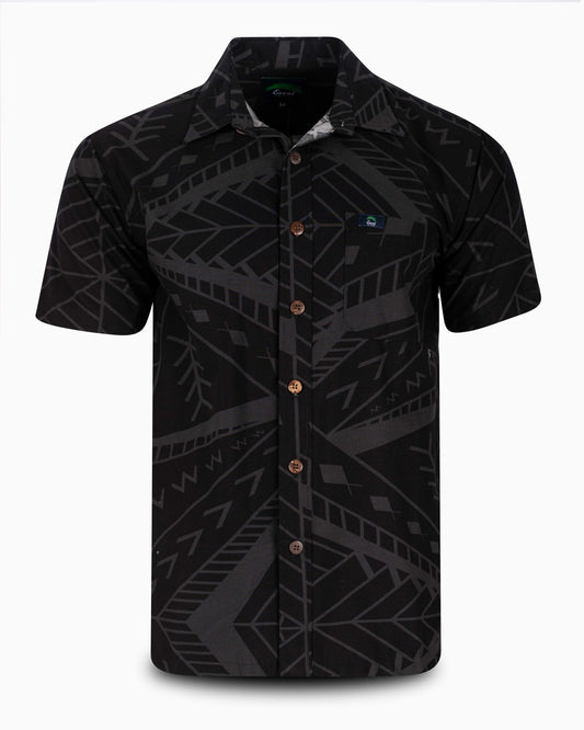Eveni Pacific Men's Classic Elei Shirt - Yogi Black