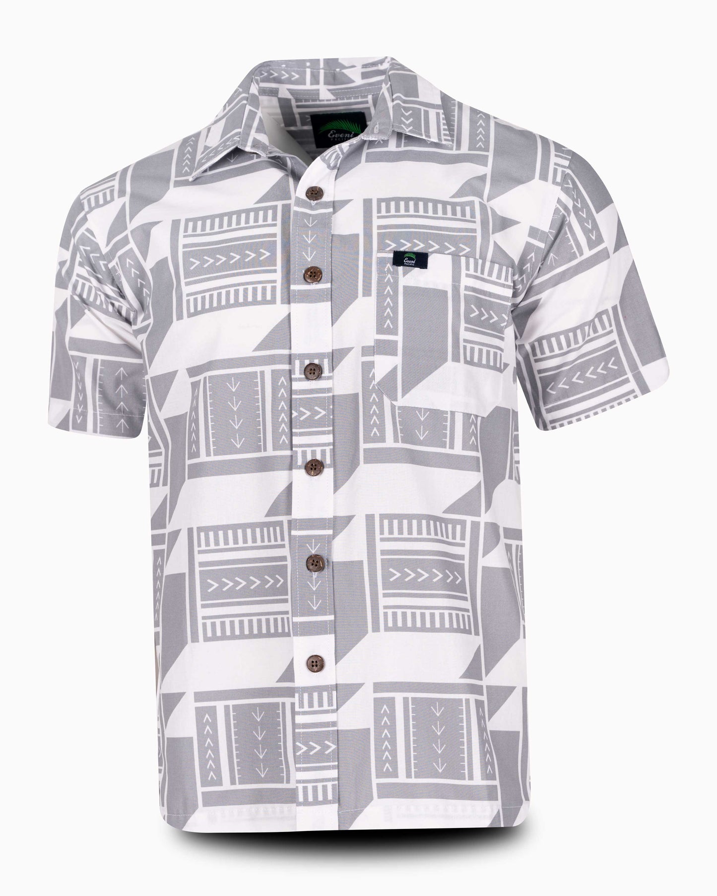 Eveni Pacific Men's Classic Elei Shirt - Vapour Grey