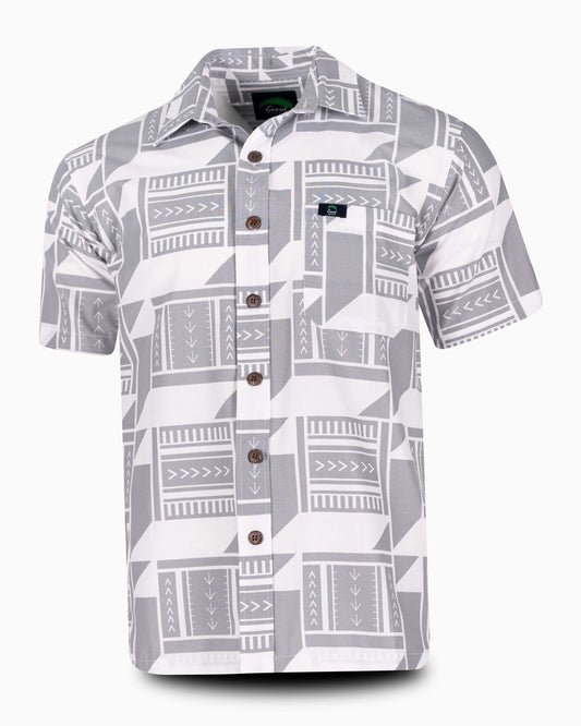 Eveni Pacific Men's Classic Elei Shirt - Vapour Grey