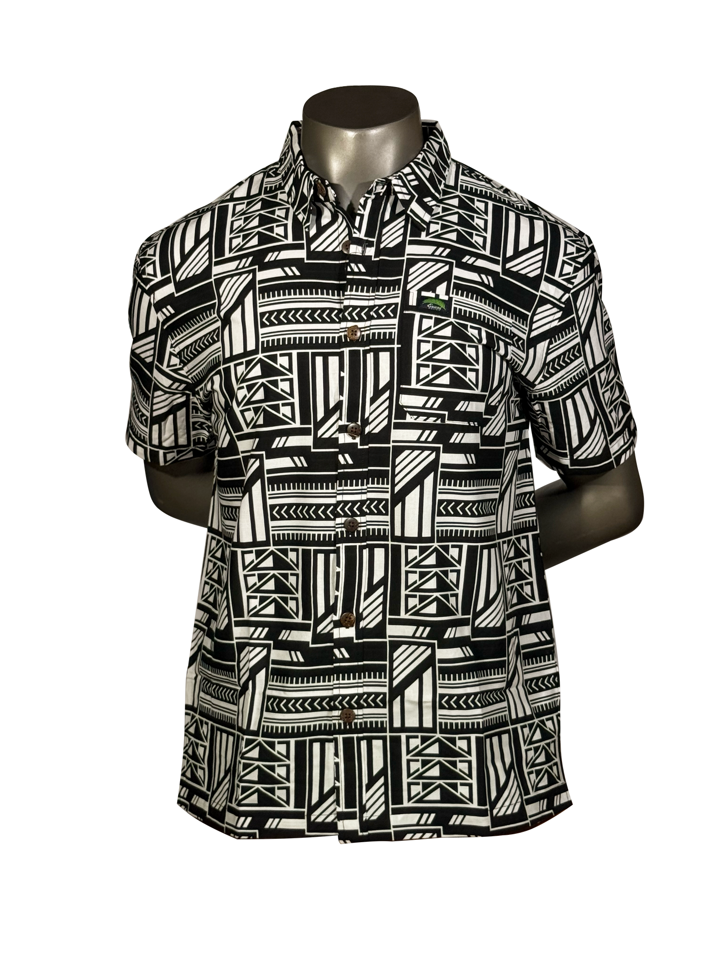 Eveni Pacific Men's Classic Elei Shirt - Black Clouds
