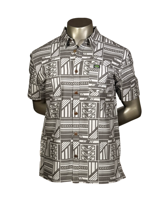 Eveni Pacific Men's Classic Elei Shirt - Tidal Grey