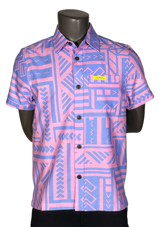 Eveni Pacific Boys Classic Elei Shirt - Gale Lavender