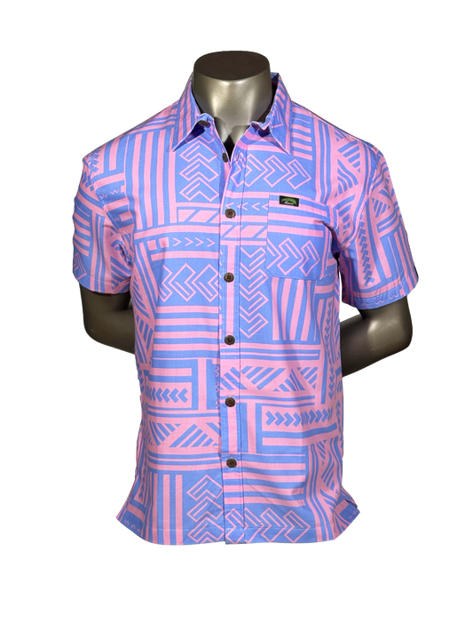 Eveni Pacific Men's Classic Elei Shirt - Gale Lavender