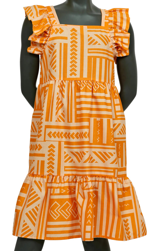 Eveni Kids Girls Amia Dress - Lemon Honey