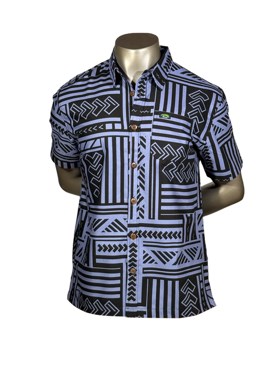 Eveni Pacific Men's Classic Elei Shirt - Night Sky