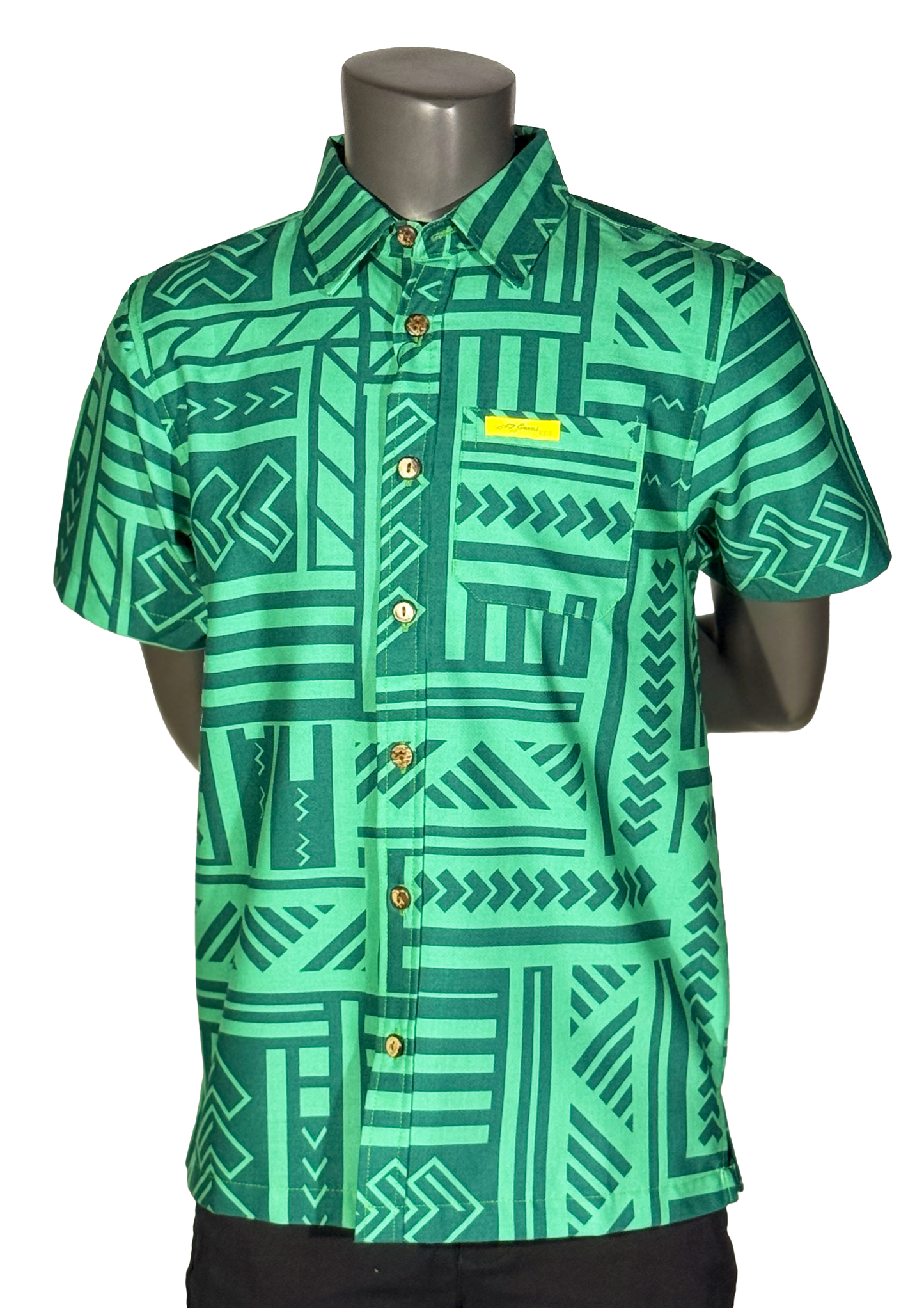 Eveni Pacific Boys Classic Elei Shirt - Teal Glow