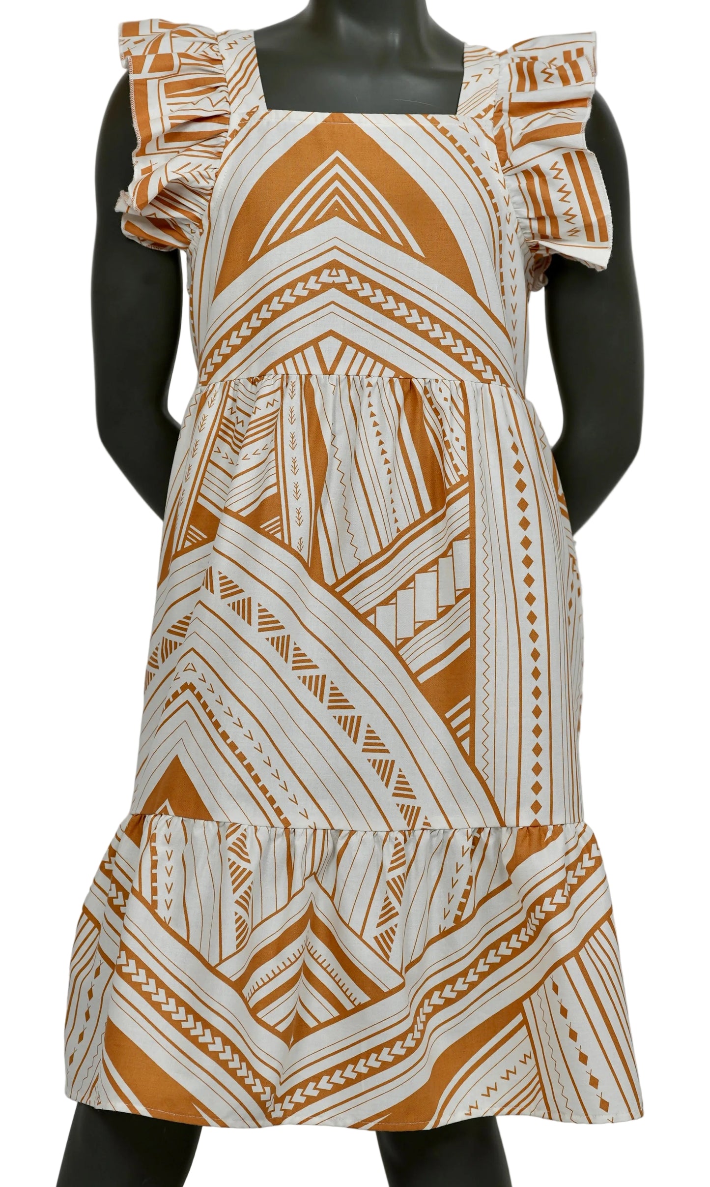 Eveni Kids Girls Amia Dress - Butterscotch Wind