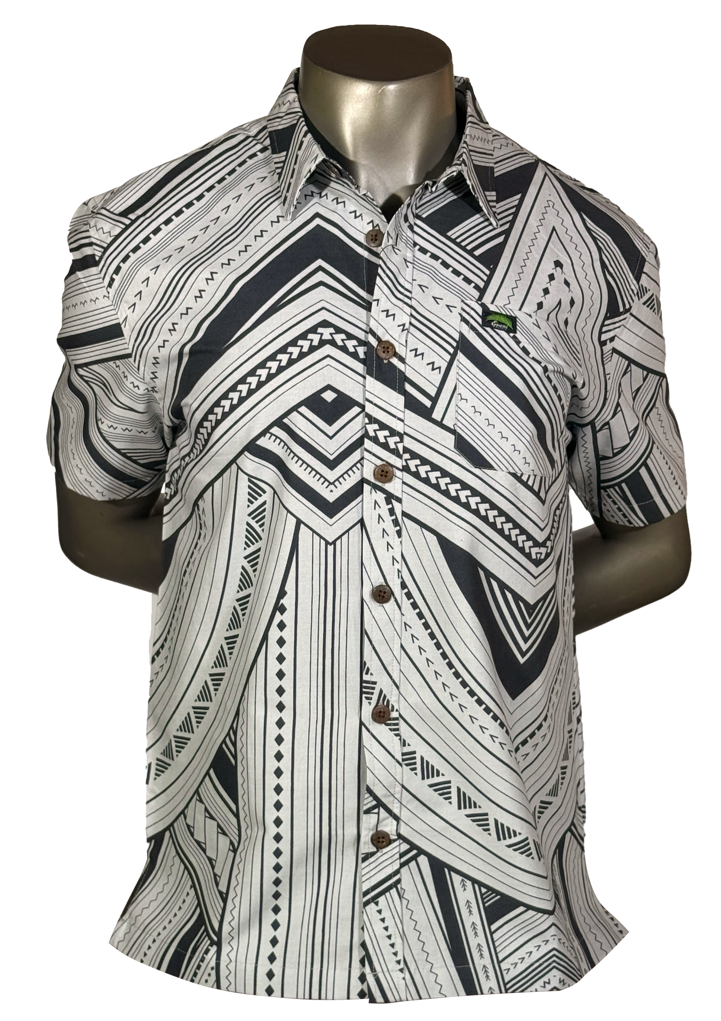 Eveni Pacific Men's Classic Elei Shirt - Grey Clouds