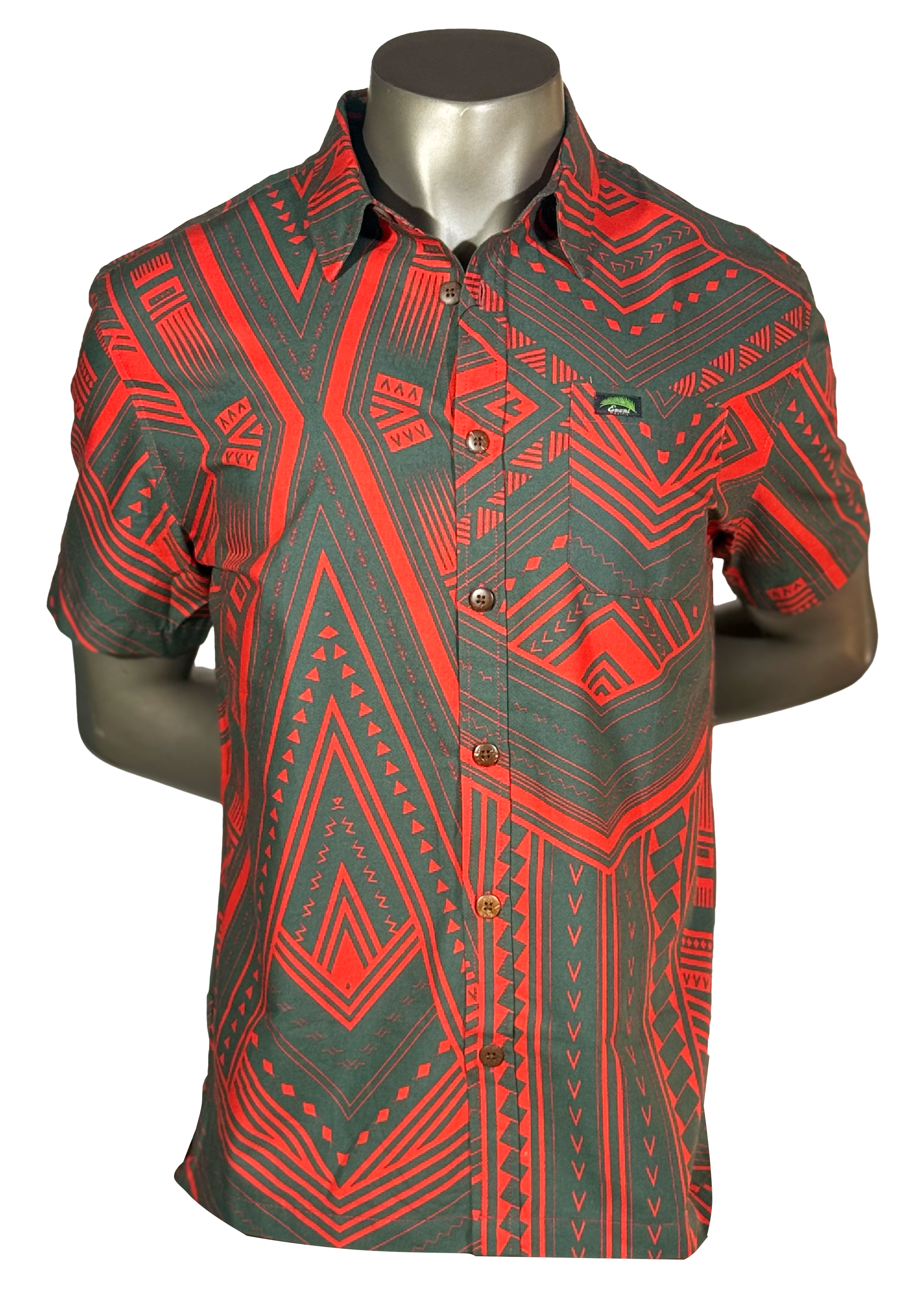 Eveni Pacific Men's Classic Elei Shirt - Oasis Brown