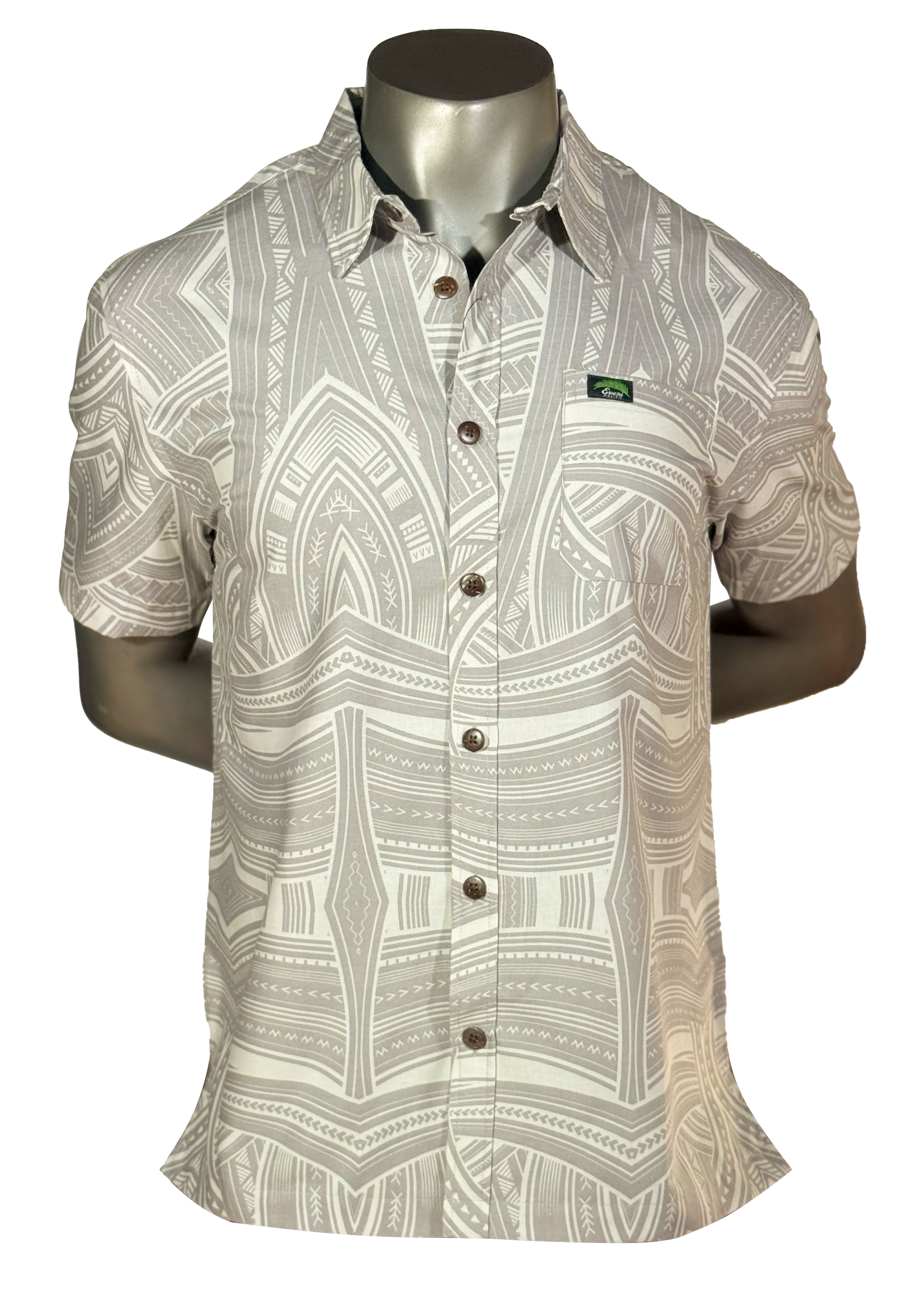 Eveni Pacific Men's Classic Elei Shirt - Maritime Muse Tan