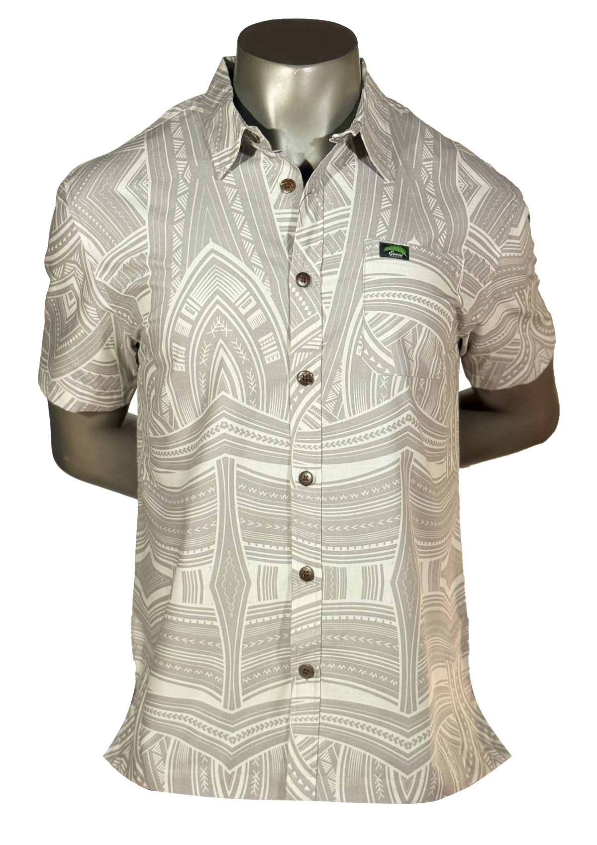 Eveni Pacific Men's Classic Elei Shirt - Maritime Muse Tan