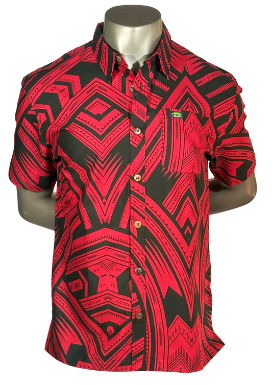 Eveni Pacific Men's Classic Elei Shirt - Deep Blue Dusk