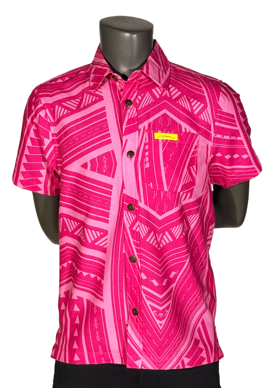 Eveni Pacific Boys Classic Elei Shirt - Seaside Spell Pink