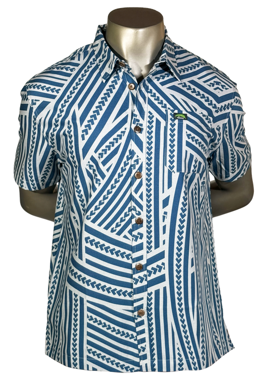 Eveni Pacific Men's Classic Elei Shirt - Coastal Crush
