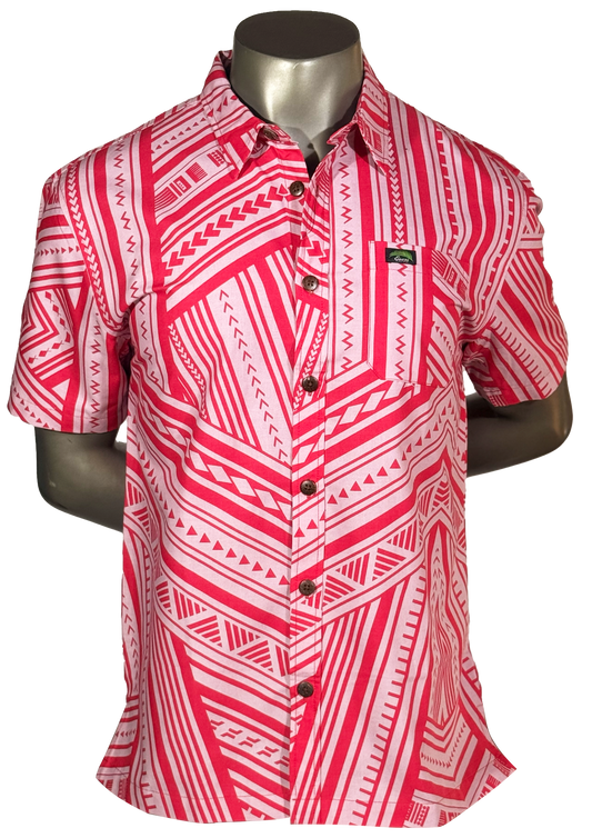 Eveni Pacific Men's Classic Elei Shirt - Marine Magic