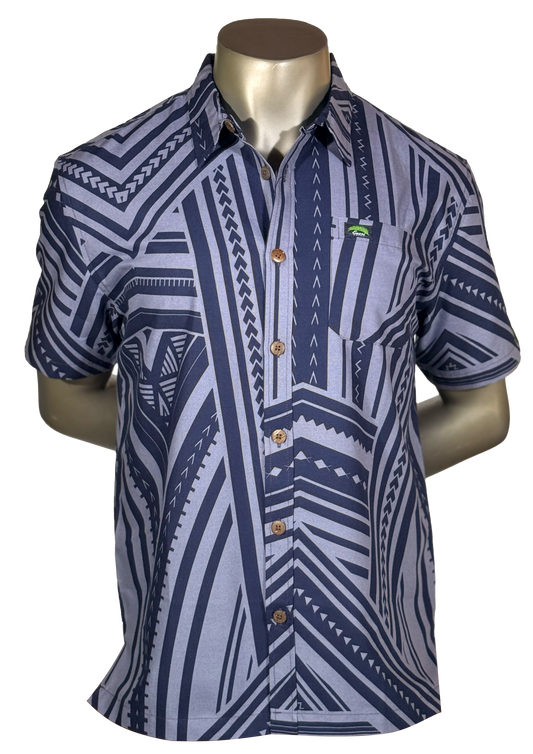 Eveni Pacific Men's Classic Elei Shirt - Dewy Dock Grey