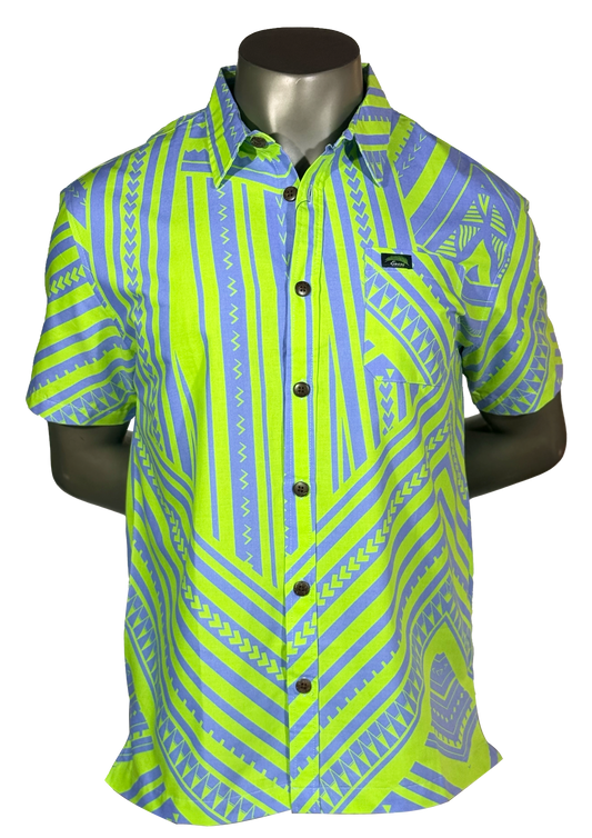 Eveni Pacific Men's Classic Elei Shirt - Palolo Green