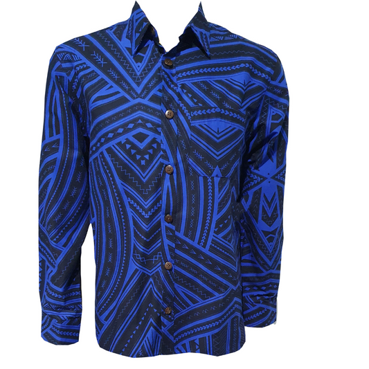 Eveni Pacific Men's Long Sleeve Shirt (Eagles Blue)