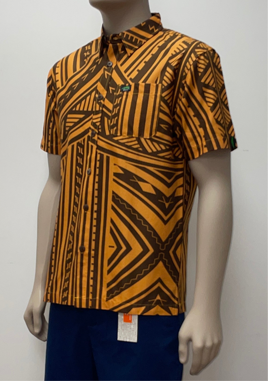 Eveni Pacific Men's Classic Elei Shirt - Stevenson Cocoa