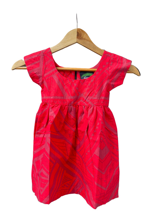 Eveni Kids Girls Midi Dress Lei Red