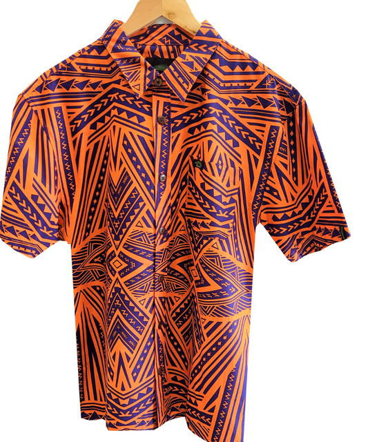 EVENI PACIFIC MENS CLASSIC SHIRT SS - FANUA ORANGE