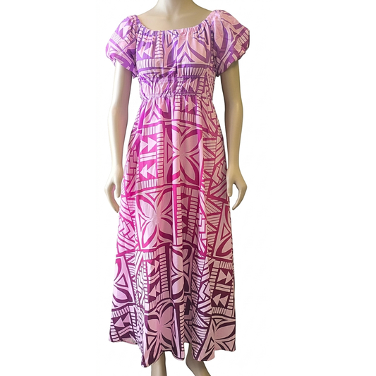 Koko Pacific Ladies Dress Fuschia Horizon