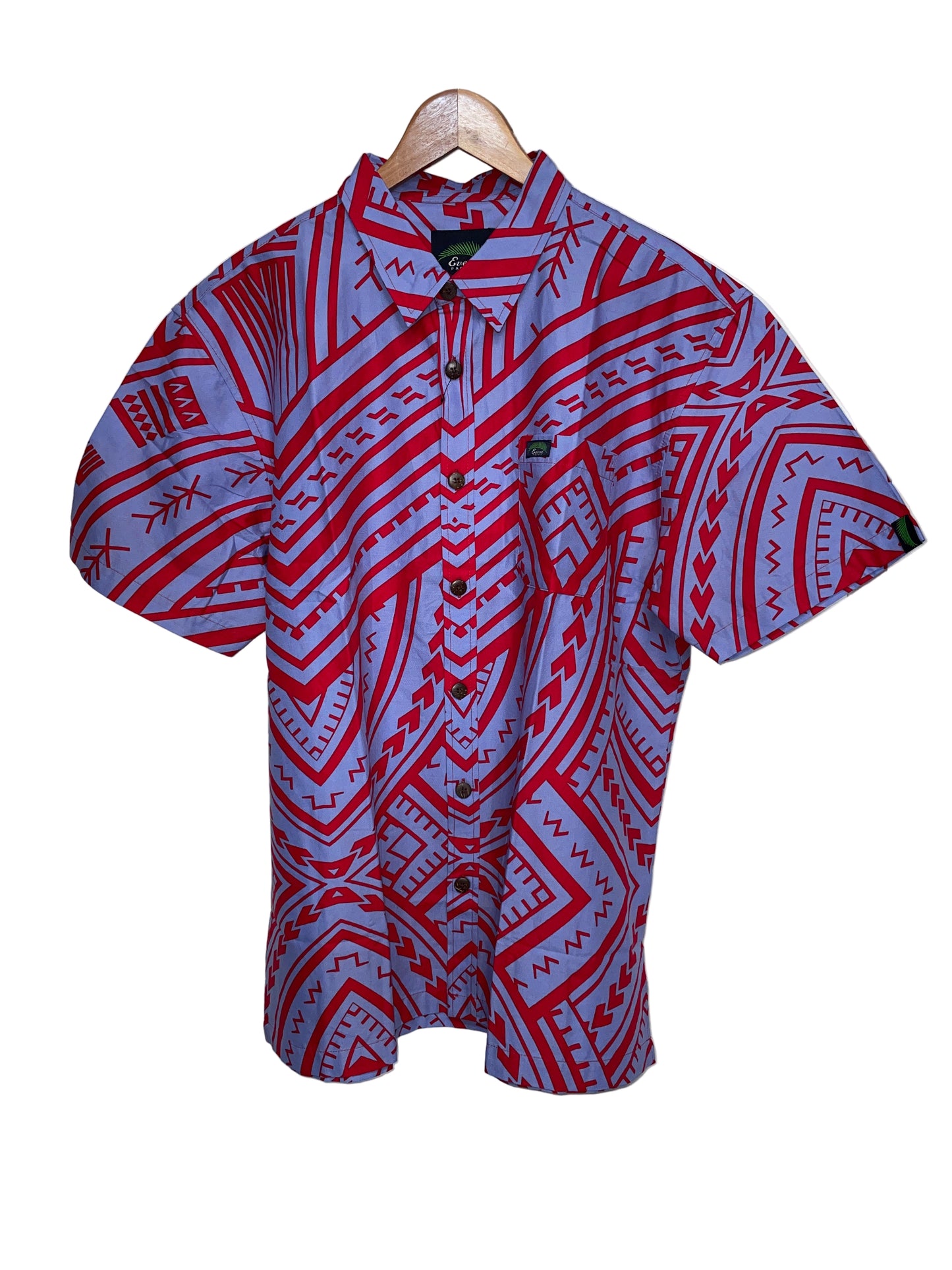 Eveni Pacific Men's Classic Elei Shirt - Mau Red