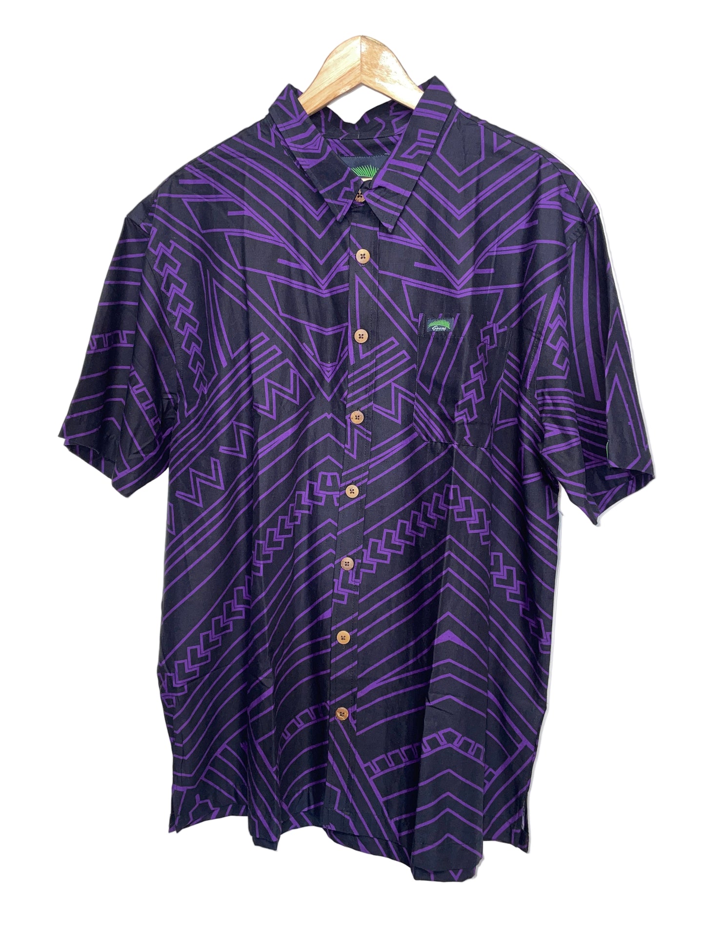 Eveni Pacific Men's Classic Elei Shirt - Mauga Maroon