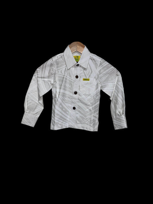Eveni Pacific Boys Long Sleeve Shirt - Sun White