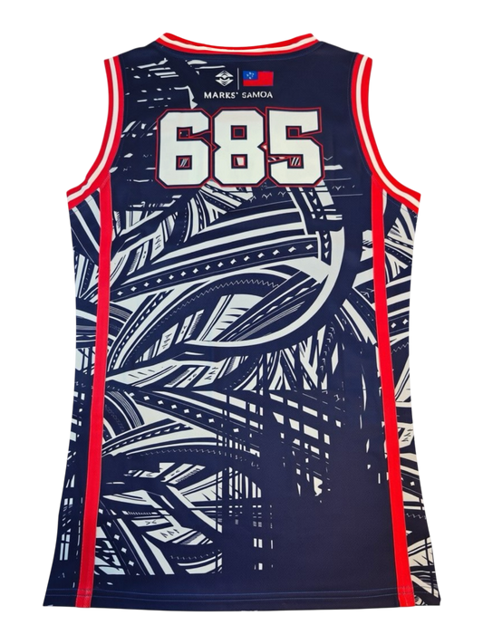 MKS Men's Basketball Jersey 36 Savaii Blue