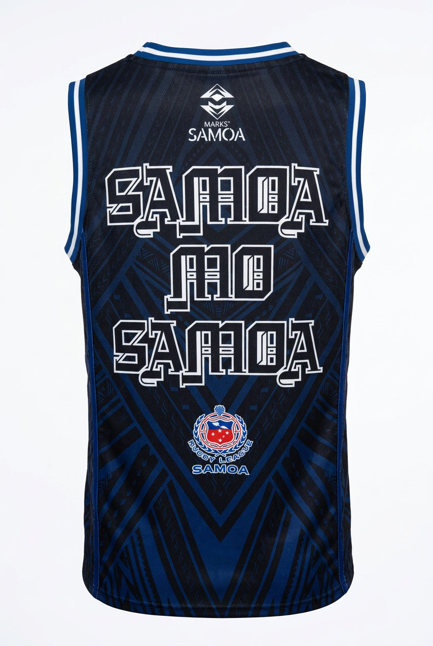 Toa Samoa Men's Basketball Jersey 8 - Oxford Blue
