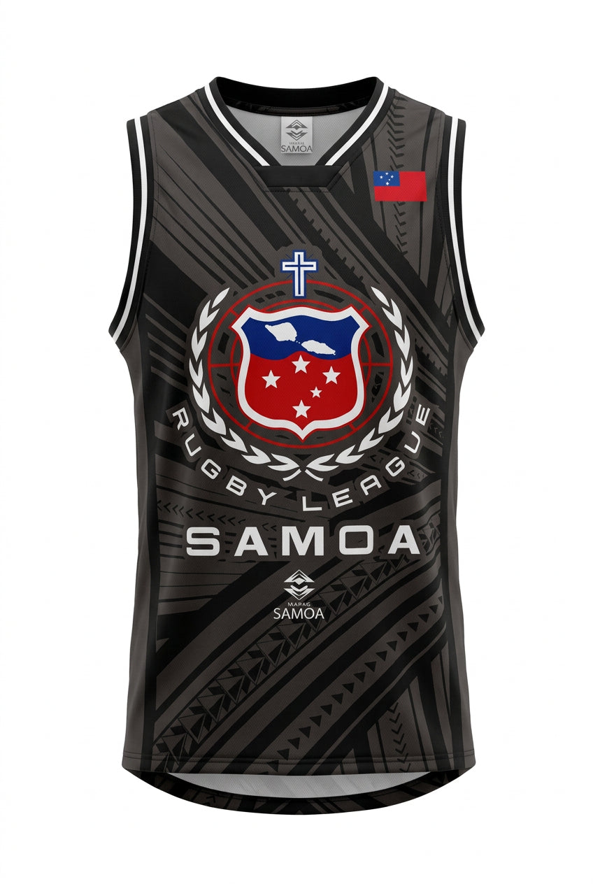Toa Samoa Men's Basketball Jersey 9 - Dark Grey