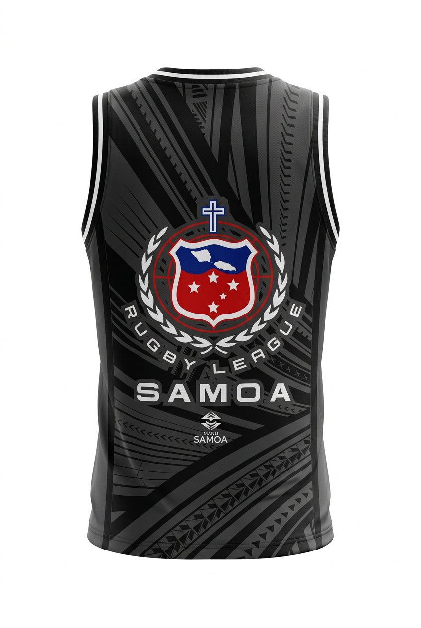 Toa Samoa Men's Basketball Jersey 9 - Dark Grey