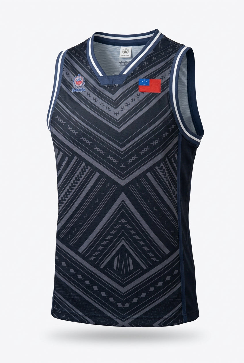 Toa Samoa Men's Basketball Jersey 10 - Dark Navy Blue