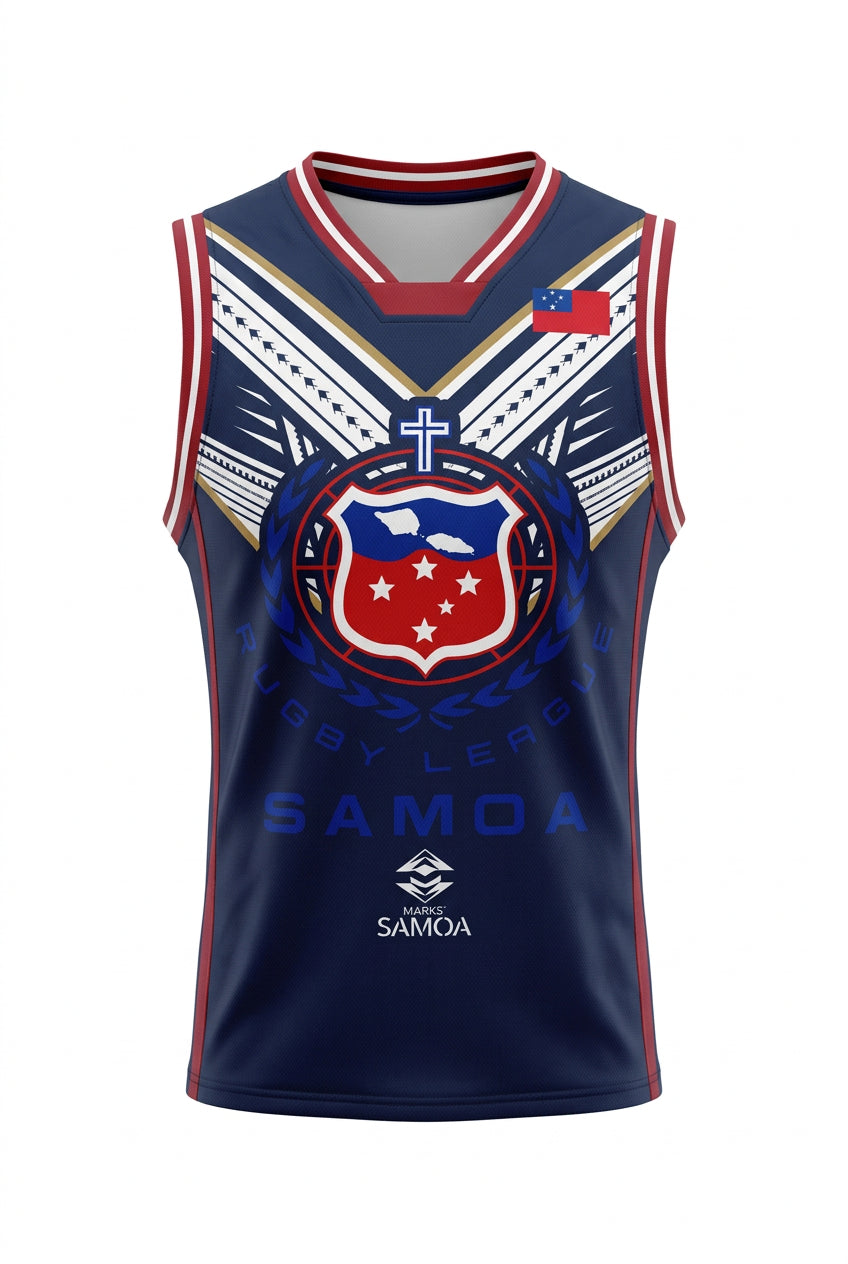 Toa Samoa Men's Basketball Jersey 4 - Midnight Blue