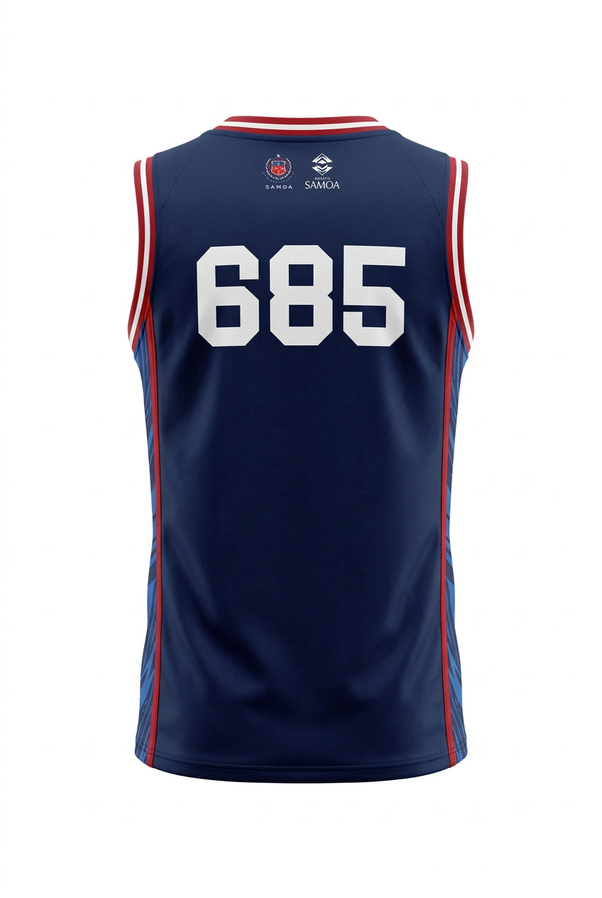 Toa Samoa Men's Basketball Jersey 2 - Navy Blue