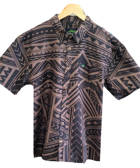 EVENI PACIFIC MENS CLASSIC SHIRT SS -KNOB BROWN